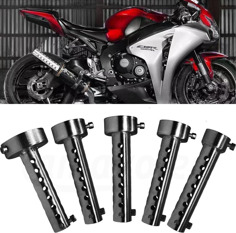 amavoler 2 Pcs Motorcycle Exhaust Silencer Motorbike Muffler Insert Baffle Silencer Universal (black-48mm,2Pcs) - Image 3